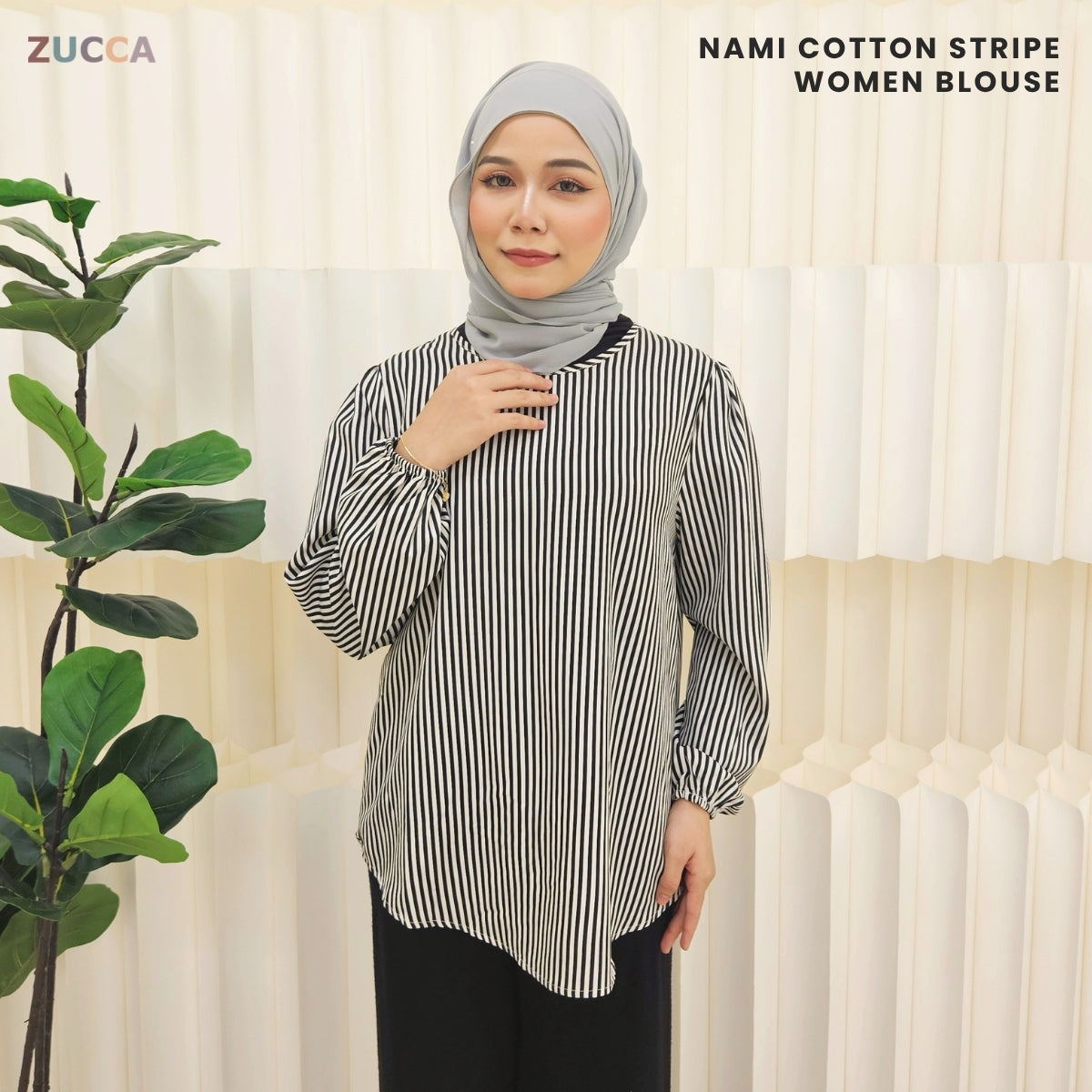 ZUCCA NAMI COTTON STRIPE WOMEN BLOUSE - MA044