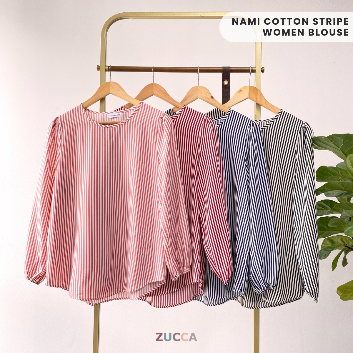ZUCCA NAMI COTTON STRIPE WOMEN BLOUSE - MA044