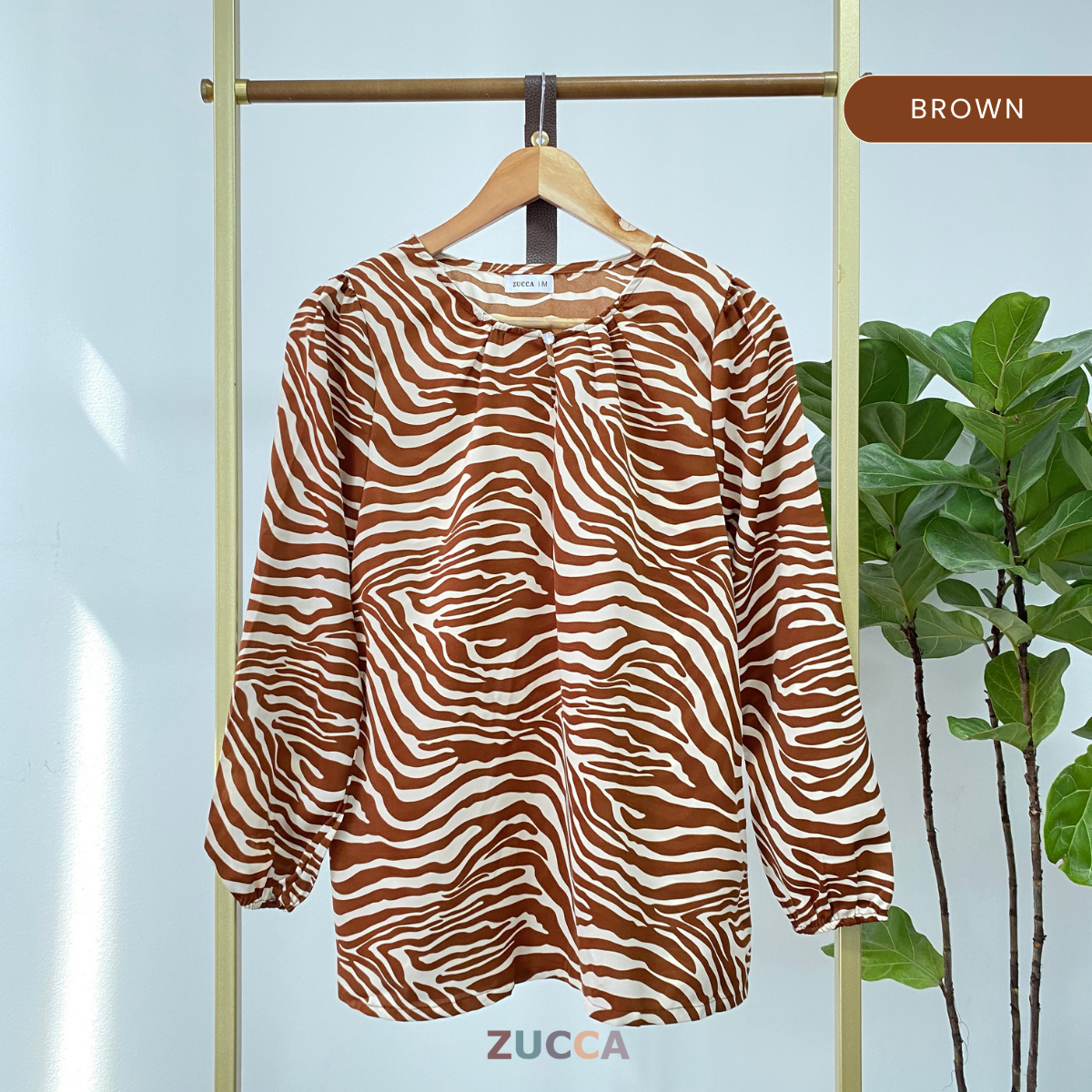 ZUCCA ATHIRAH ARTISTIC PRINT WOMEN BLOUSE - MA047