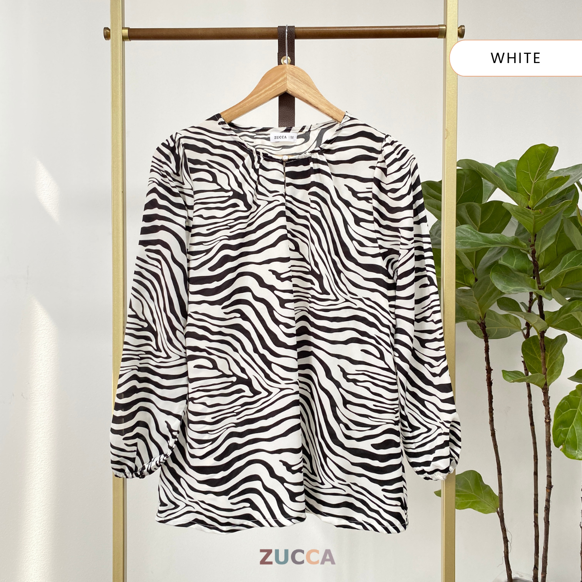 ZUCCA ATHIRAH ARTISTIC PRINT WOMEN BLOUSE - MA047