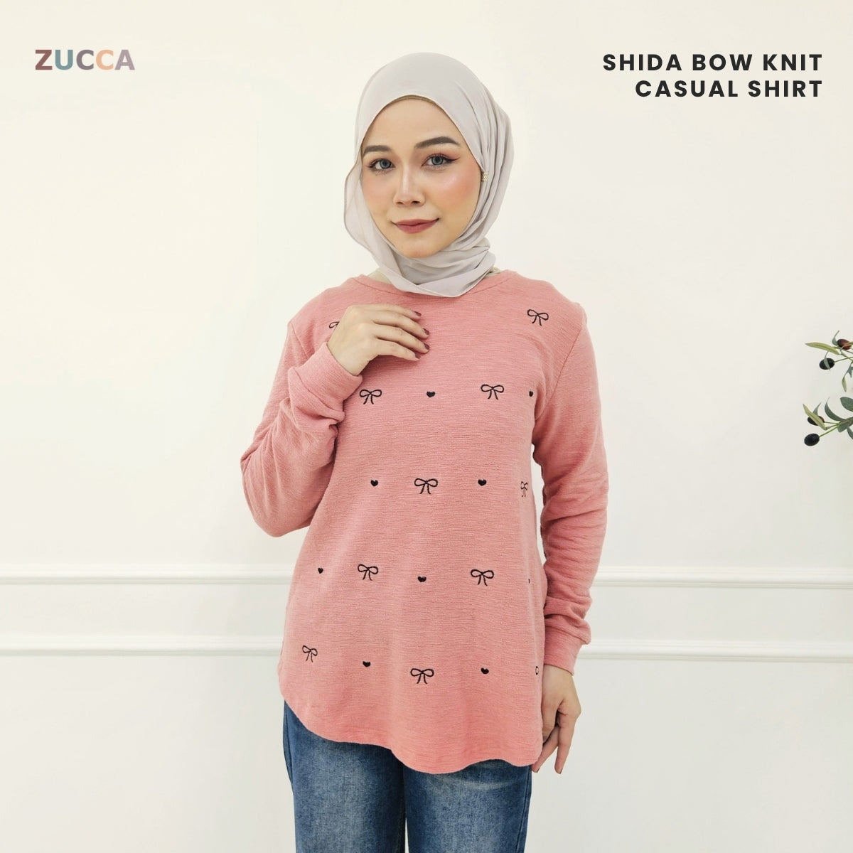 ZUCCA SHIDA BOW KNIT CASUAL SHIRT - MA050