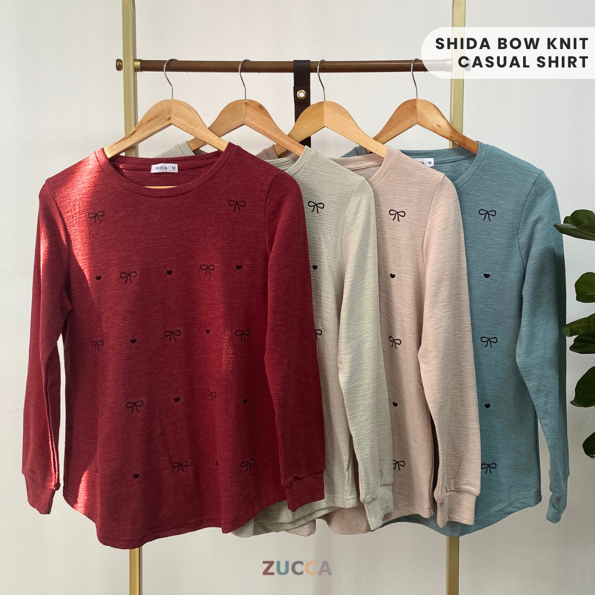 ZUCCA SHIDA BOW KNIT CASUAL SHIRT - MA050