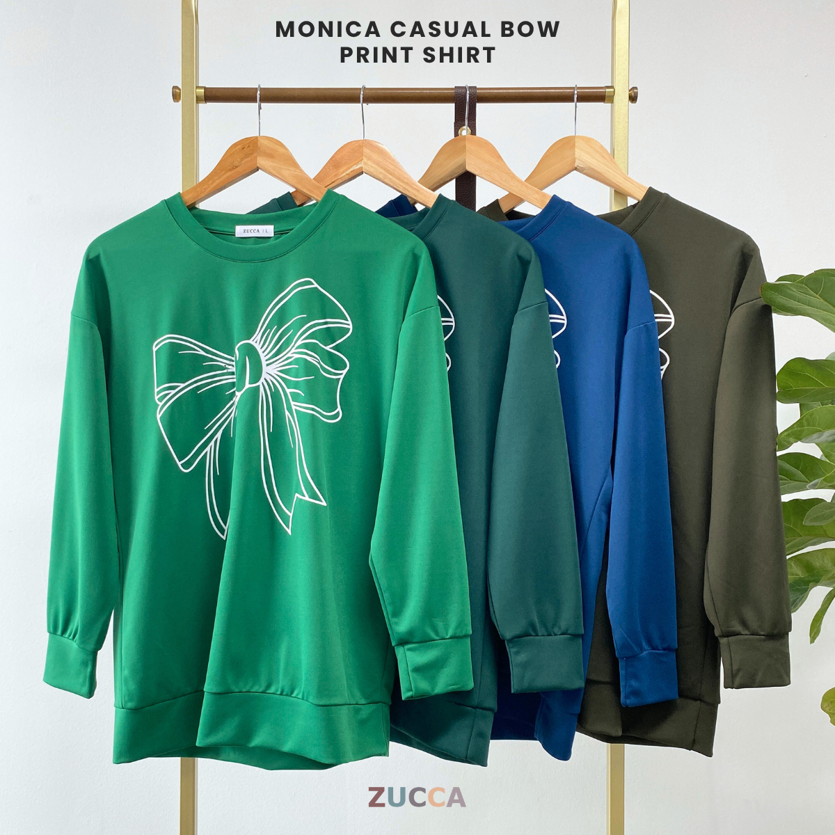 ZUCCA MONICA KEMEJA KASUAL BERCORAK REBEN - MA070