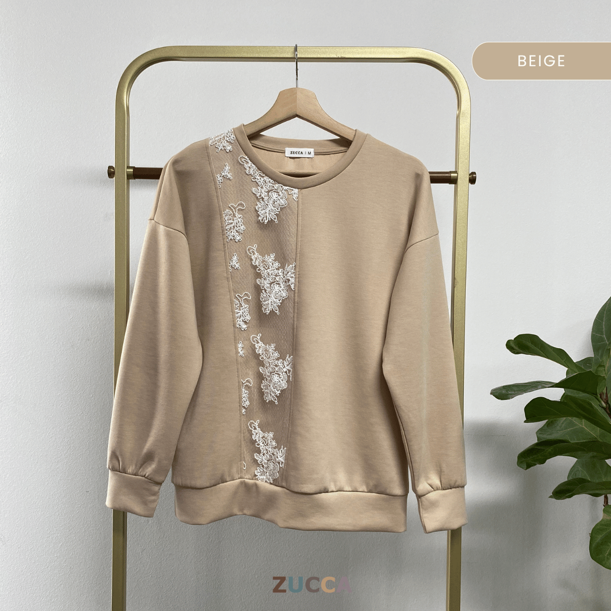 ZUCCA NAYLA LACE PATCH BLOUSE - MA084