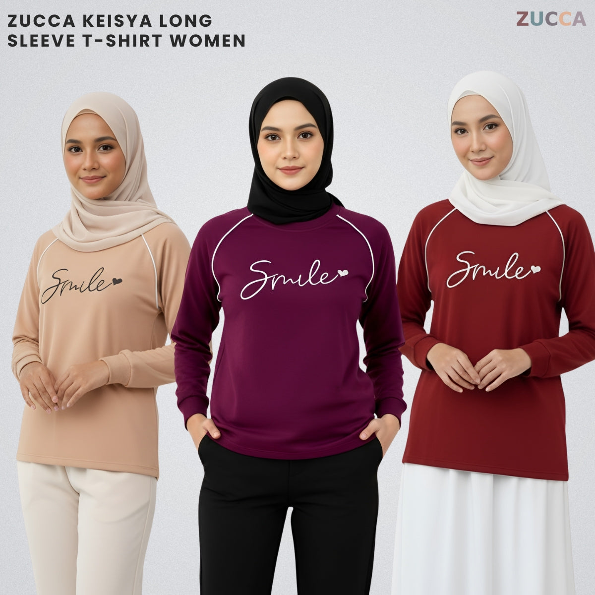 ZUCCA KEISYA PRINTED SWEATSHIRT BAJU PEREMPUAN - MA082