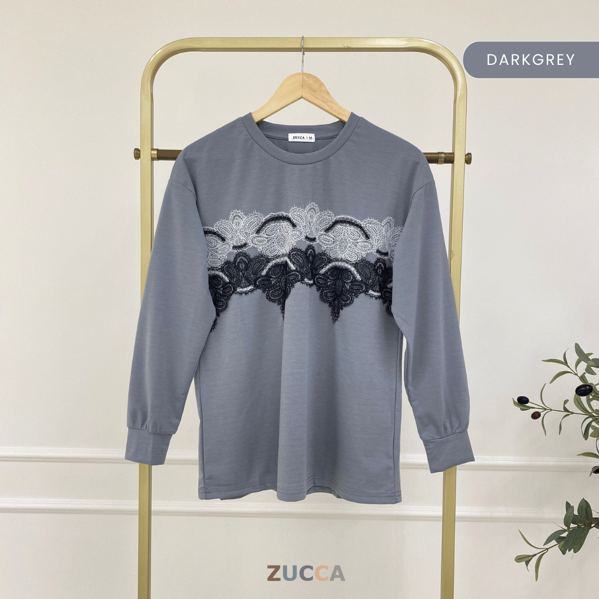 ZUCCA NADRA LACE BLOOM CASUAL WEAR-MA083   Tops
