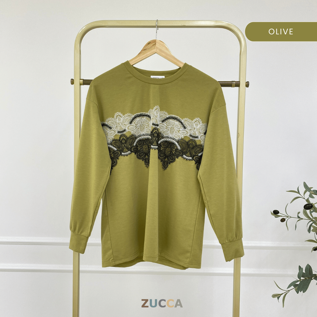 ZUCCA NADRA LACE BLOOM CASUAL WEAR-MA083   Tops
