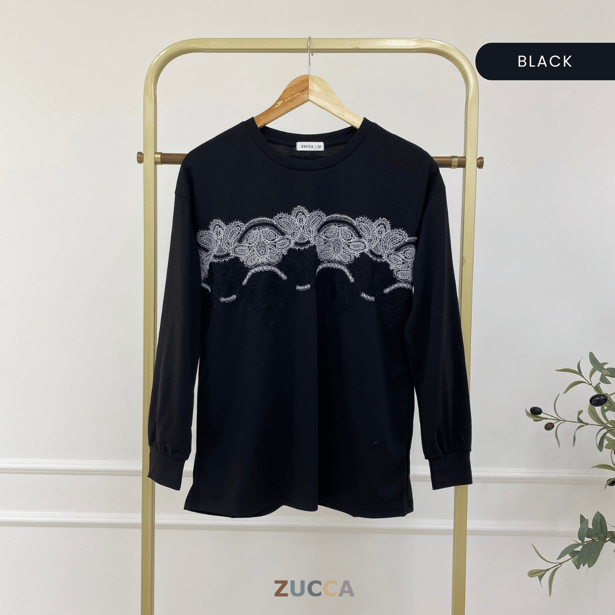 ZUCCA NADRA LACE BLOOM CASUAL WEAR-MA083   Tops