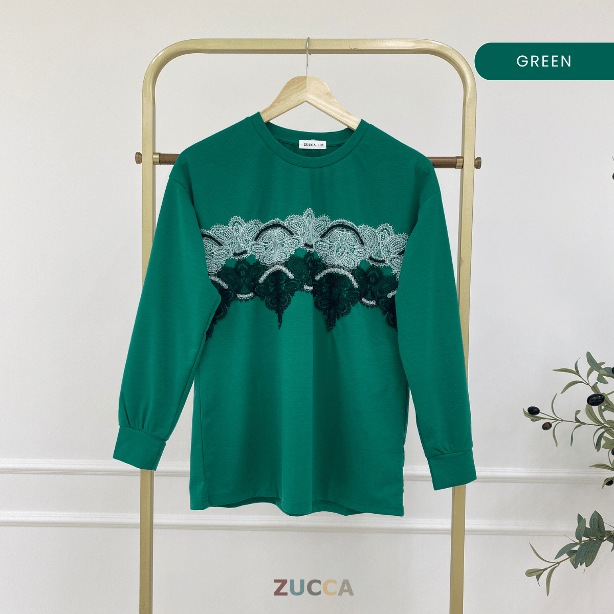 ZUCCA NADRA LACE BLOOM CASUAL WEAR-MA083   Tops