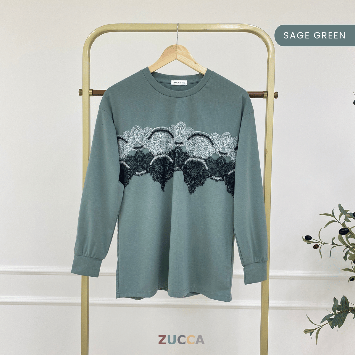 ZUCCA NADRA LACE BLOOM CASUAL WEAR-MA083   Tops