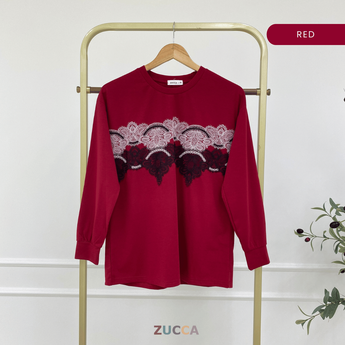 ZUCCA NADRA LACE BLOOM CASUAL WEAR-MA083   Tops