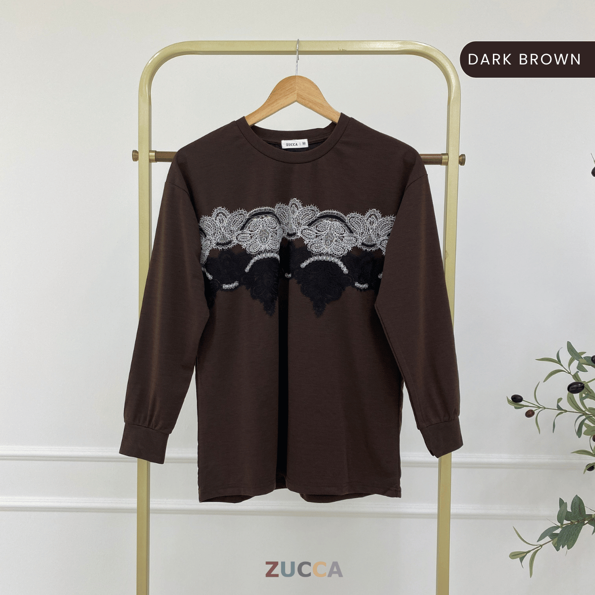 ZUCCA NADRA LACE BLOOM CASUAL WEAR-MA083   Tops