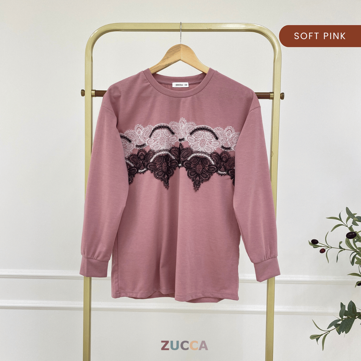 ZUCCA NADRA LACE BLOOM CASUAL WEAR-MA083   Tops