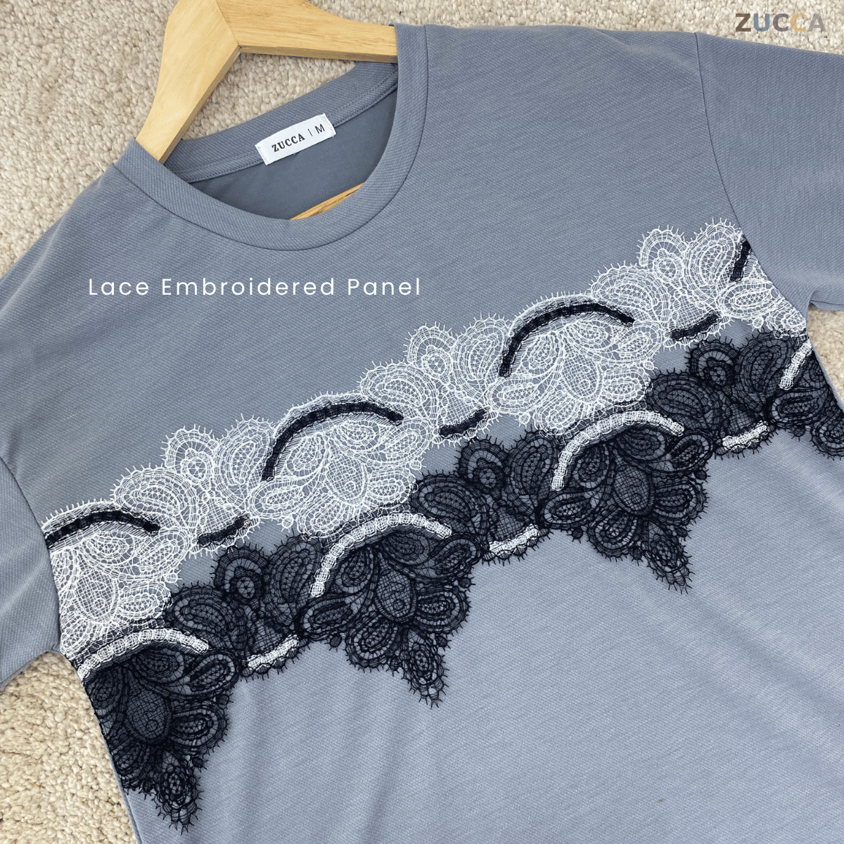 ZUCCA NADRA LACE BLOOM CASUAL WEAR-MA083   Tops