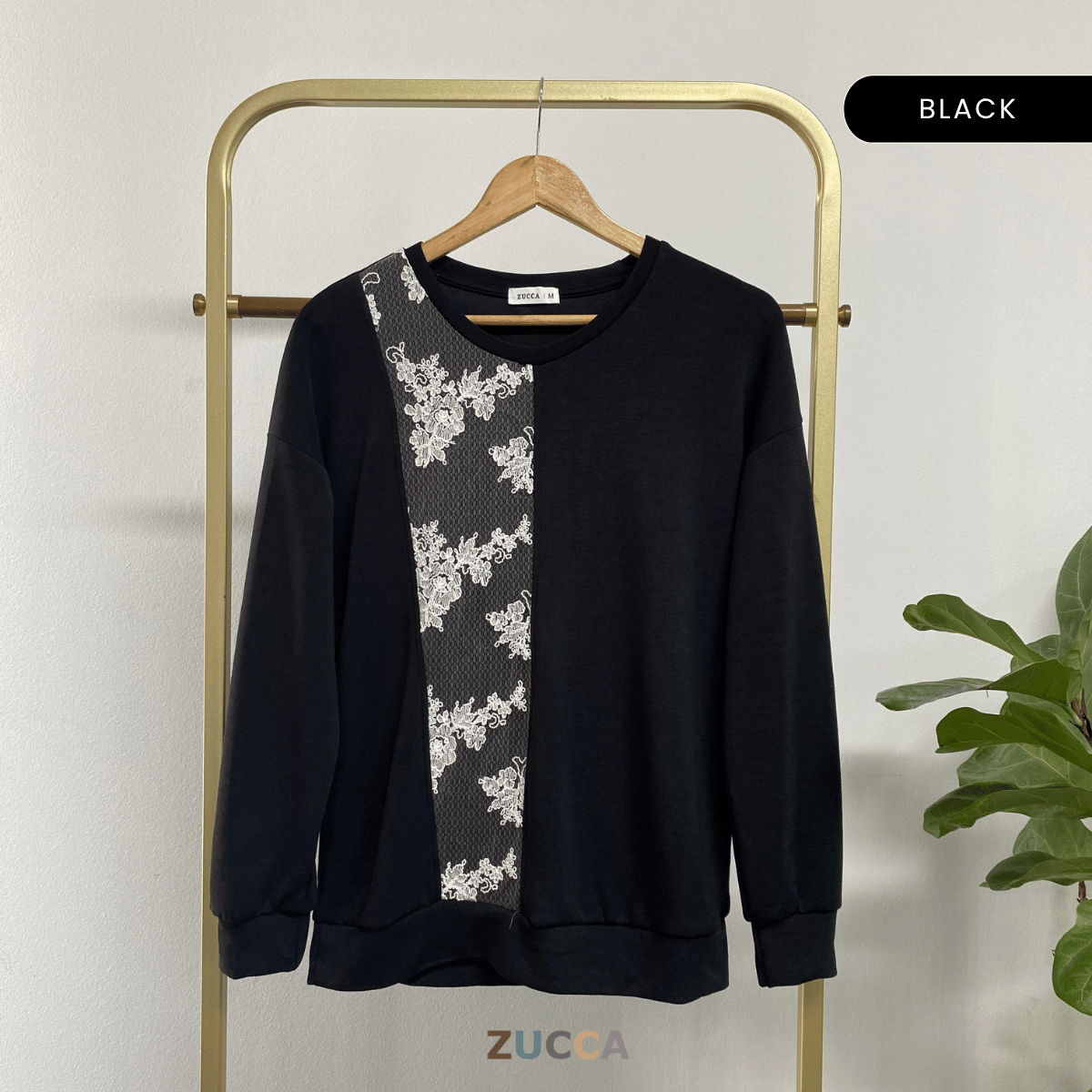 ZUCCA NAYLA LACE PATCH BLOUSE - MA084
