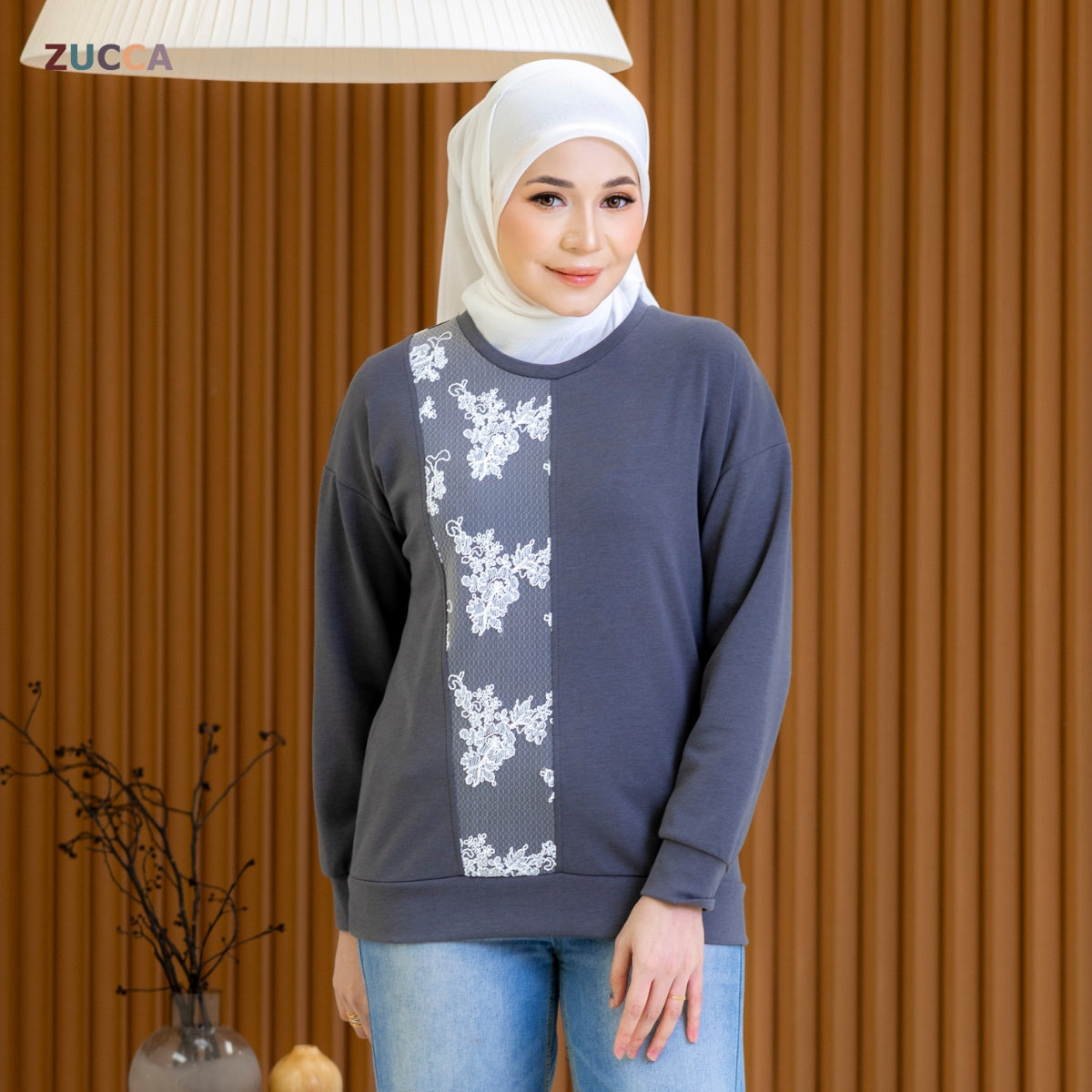 ZUCCA NAYLA LACE PATCH BLOUSE - MA084