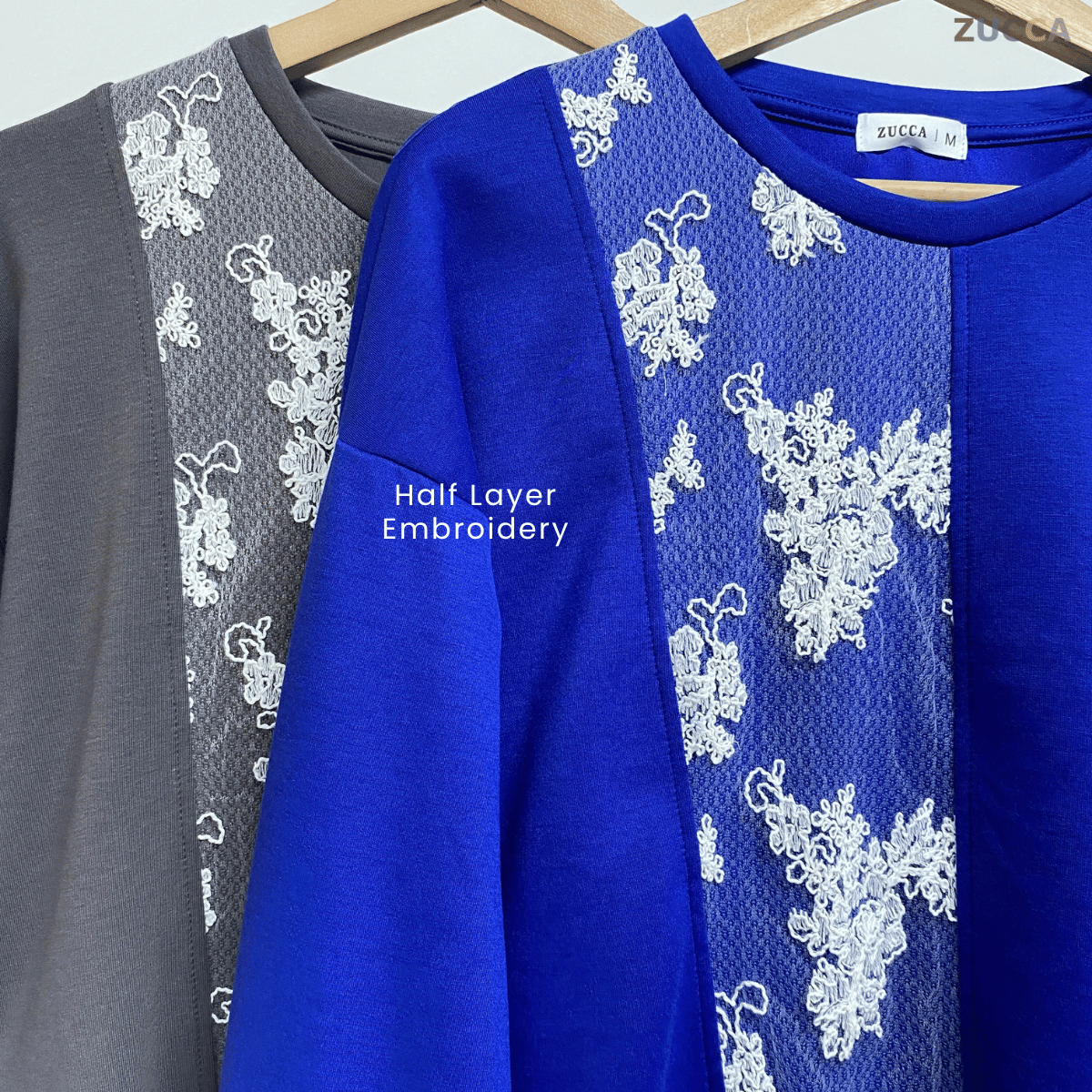 ZUCCA NAYLA LACE PATCH BLOUSE - MA084