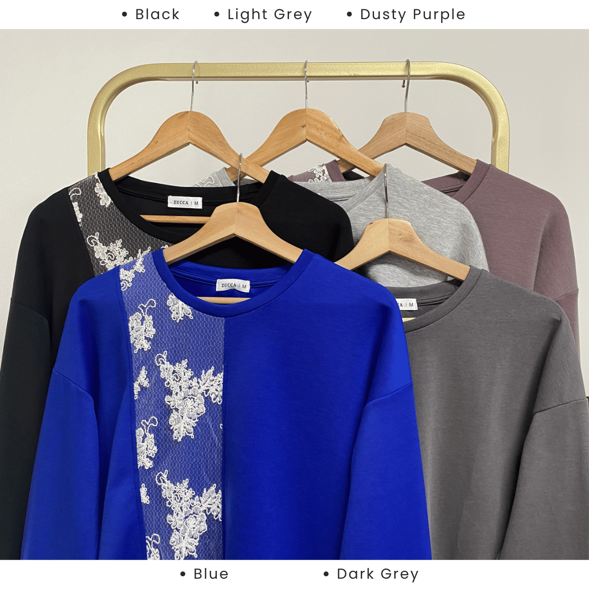 ZUCCA NAYLA LACE PATCH BLOUSE - MA084