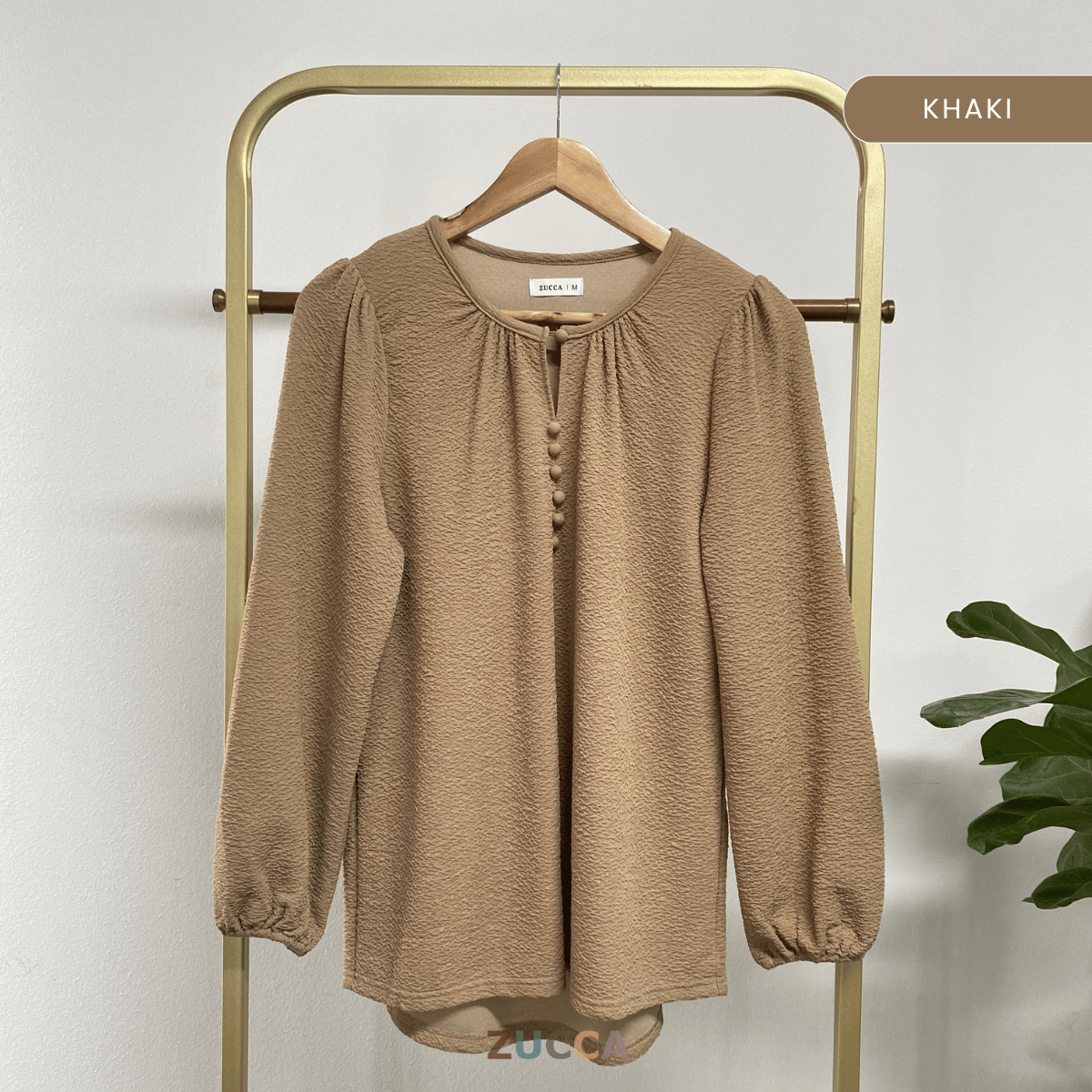 ZUCCA ALYSA CRINKLE BUTTON BLOUSE - MA085
