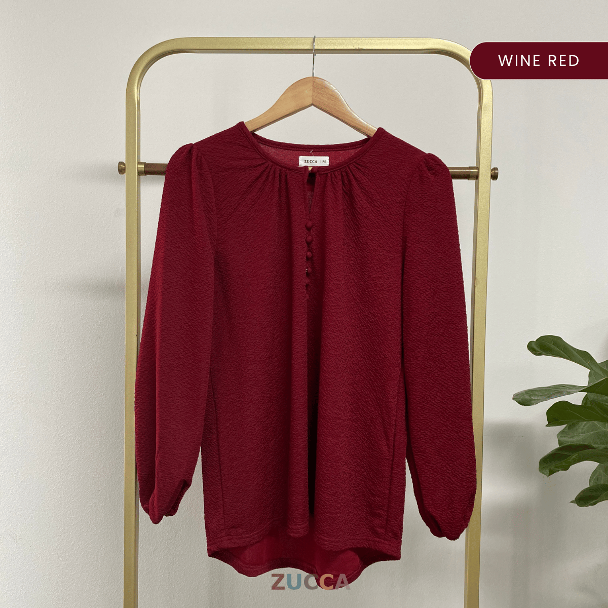 ZUCCA ALYSA CRINKLE BUTTON BLOUSE - MA085