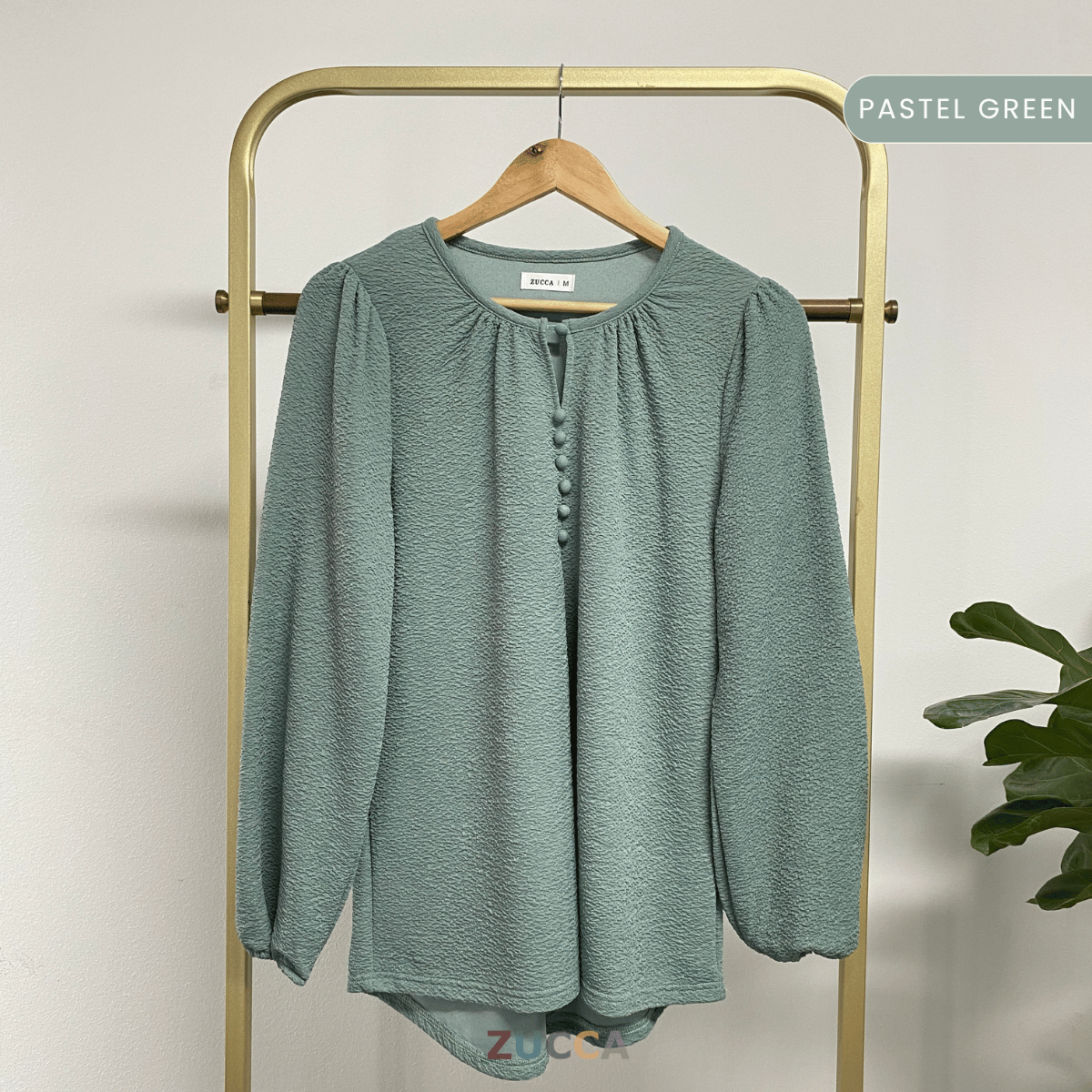 ZUCCA ALYSA CRINKLE BUTTON BLOUSE - MA085
