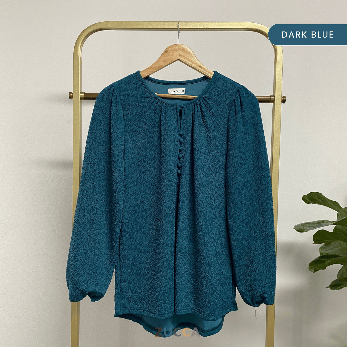 ZUCCA ALYSA CRINKLE BUTTON BLOUSE - MA085