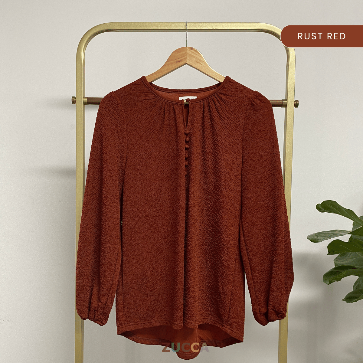 ZUCCA ALYSA CRINKLE BUTTON BLOUSE - MA085