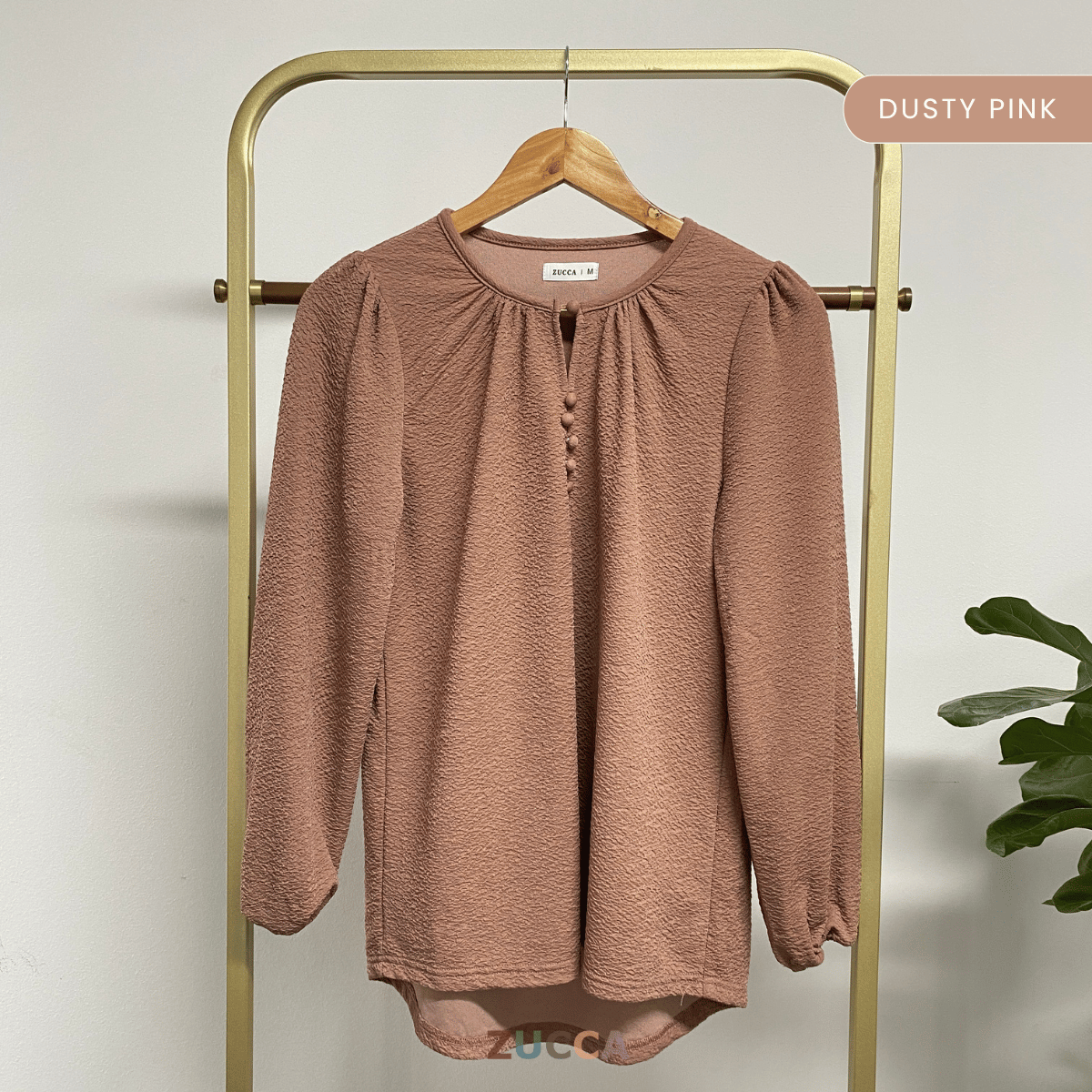 ZUCCA ALYSA CRINKLE BUTTON BLOUSE - MA085
