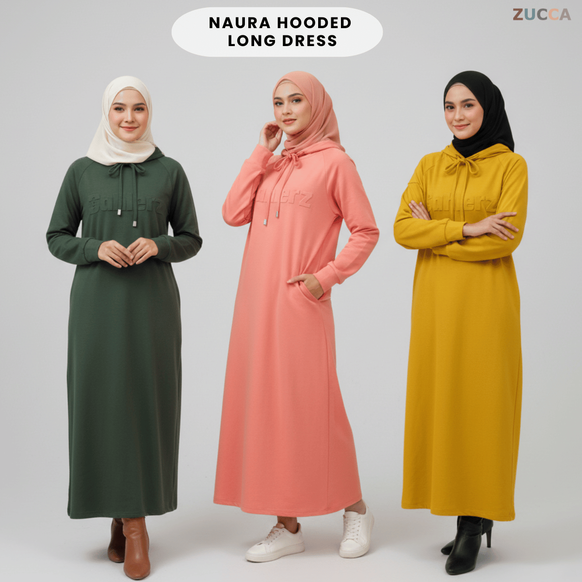 ZUCCA NAURA HOODIE DRESS - MA086 TOP