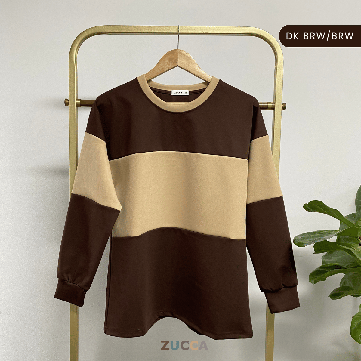 ZUCCA ELINA DUAL TONE SWEATSHIRT - MA087