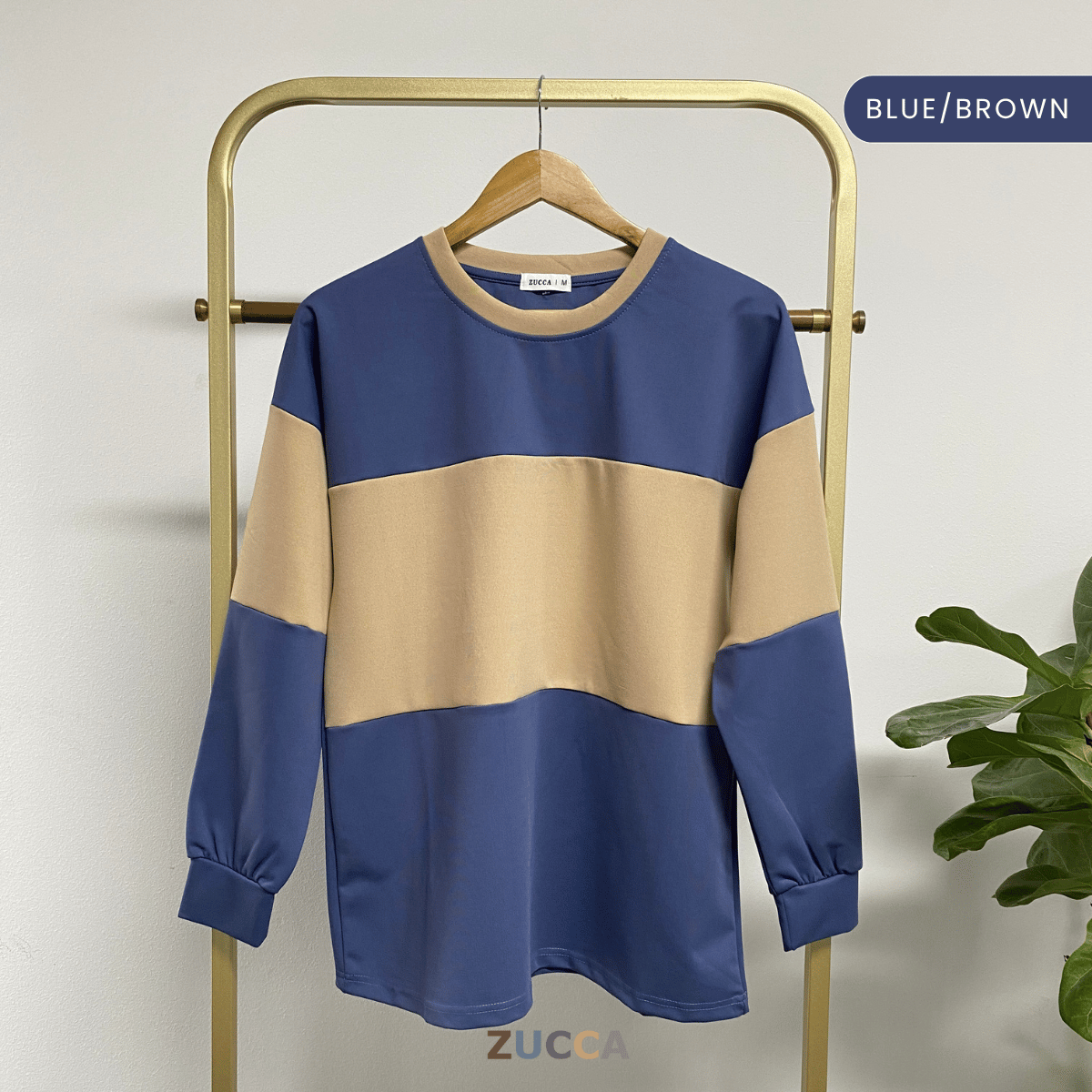 ZUCCA ELINA DUAL TONE SWEATSHIRT - MA087