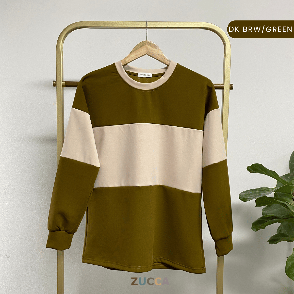 ZUCCA ELINA DUAL TONE SWEATSHIRT - MA087