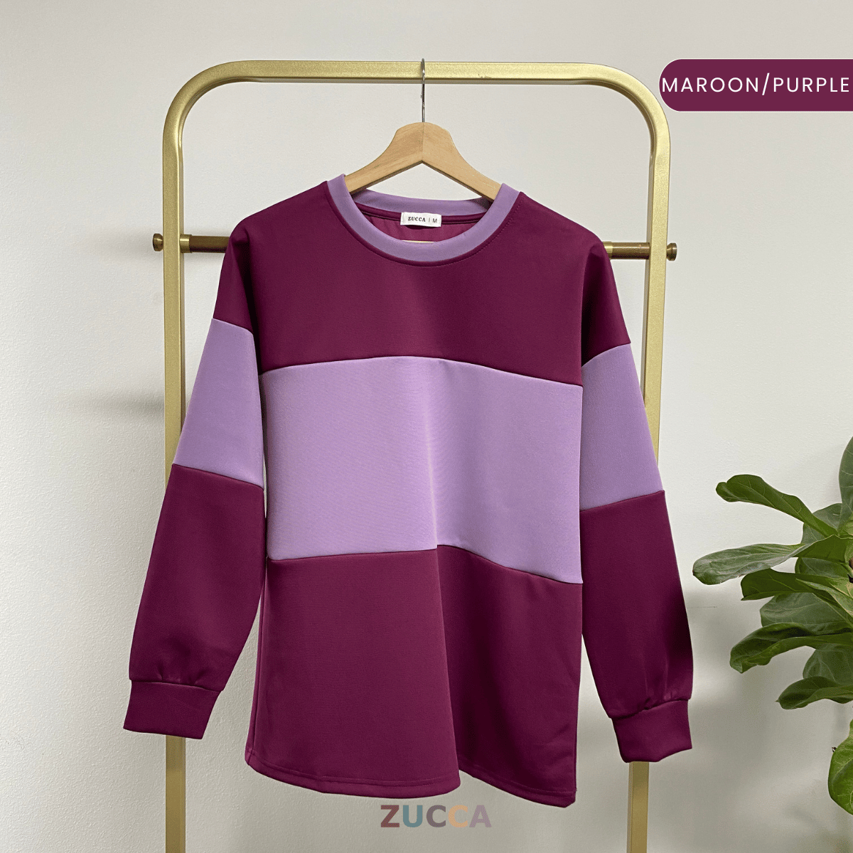 ZUCCA ELINA DUAL TONE SWEATSHIRT - MA087
