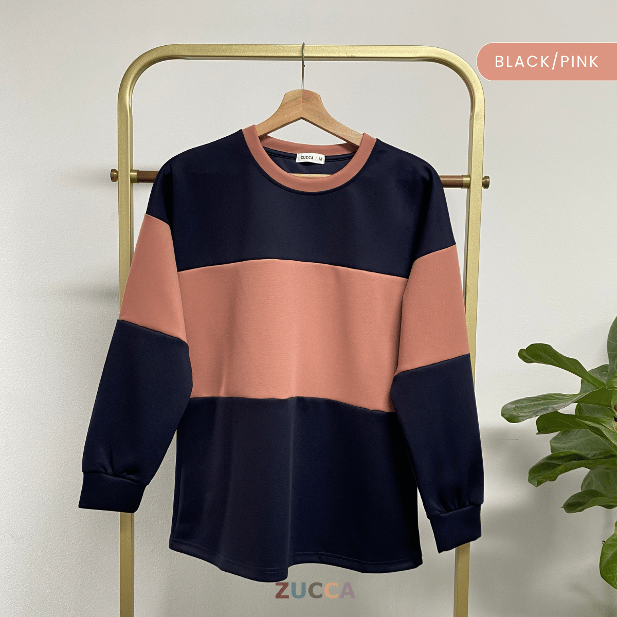 ZUCCA ELINA DUAL TONE SWEATSHIRT - MA087