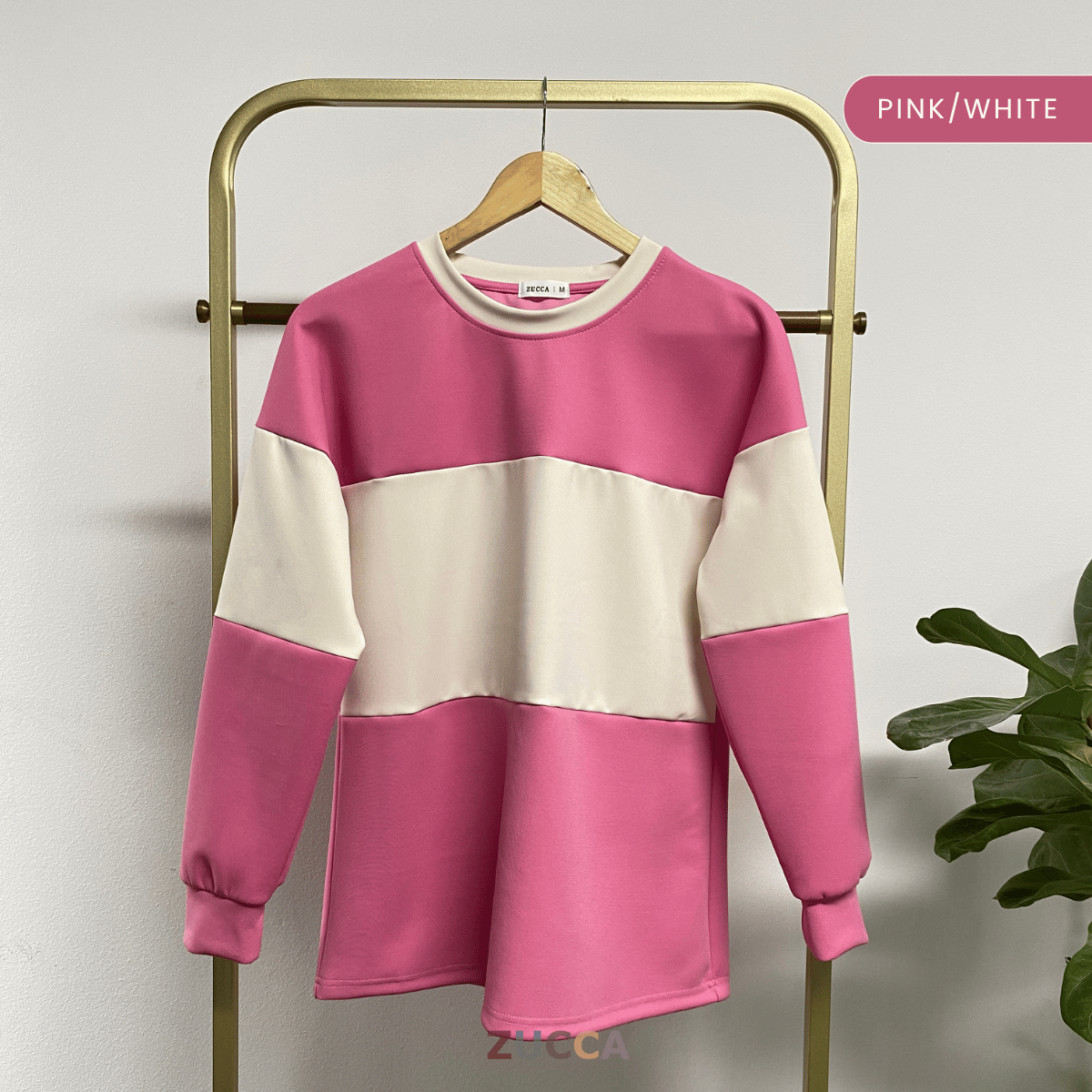 ZUCCA ELINA DUAL TONE SWEATSHIRT - MA087