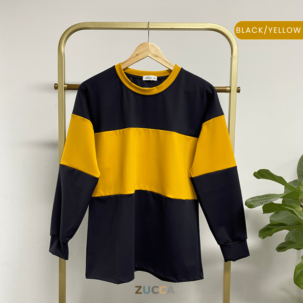 ZUCCA ELINA DUAL TONE SWEATSHIRT - MA087
