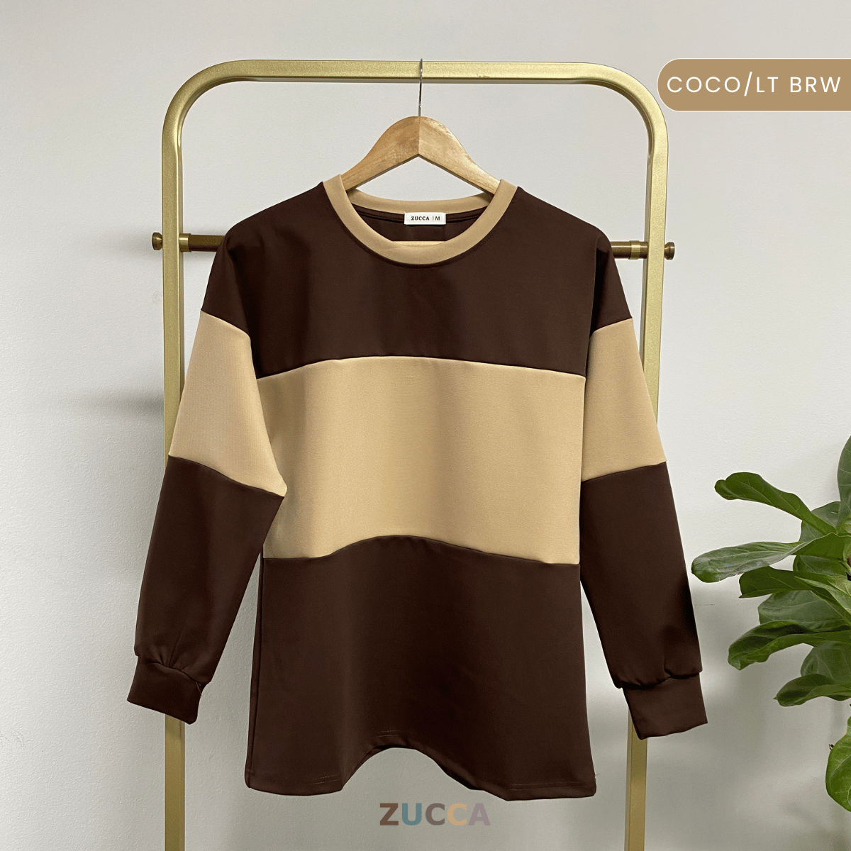 ZUCCA ELINA DUAL TONE SWEATSHIRT - MA087