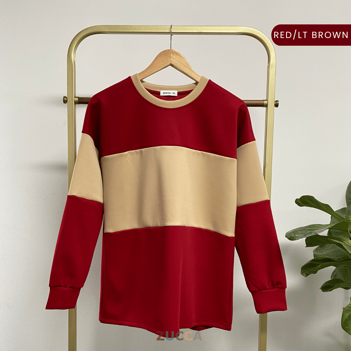 ZUCCA ELINA DUAL TONE SWEATSHIRT - MA087