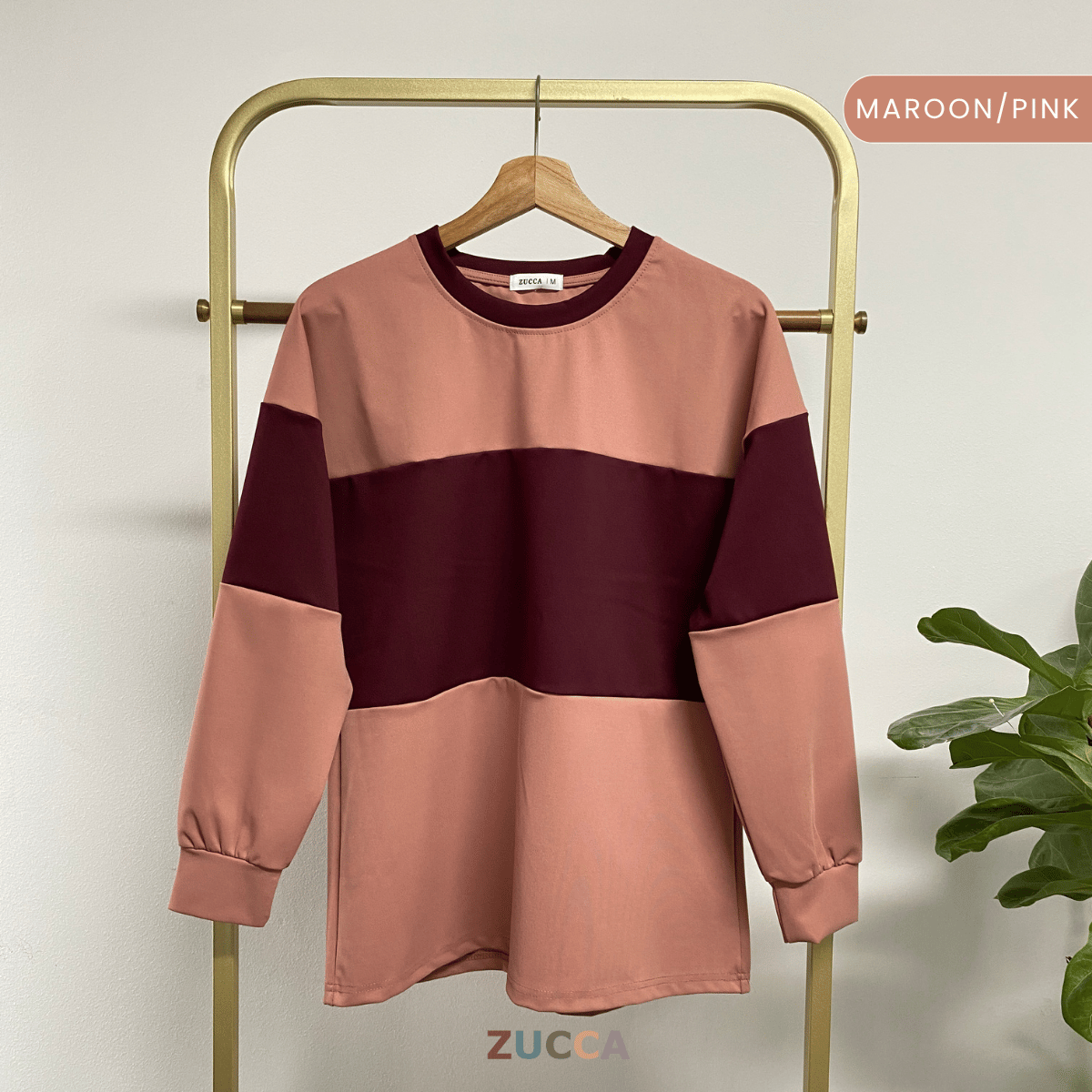 ZUCCA ELINA DUAL TONE SWEATSHIRT - MA087
