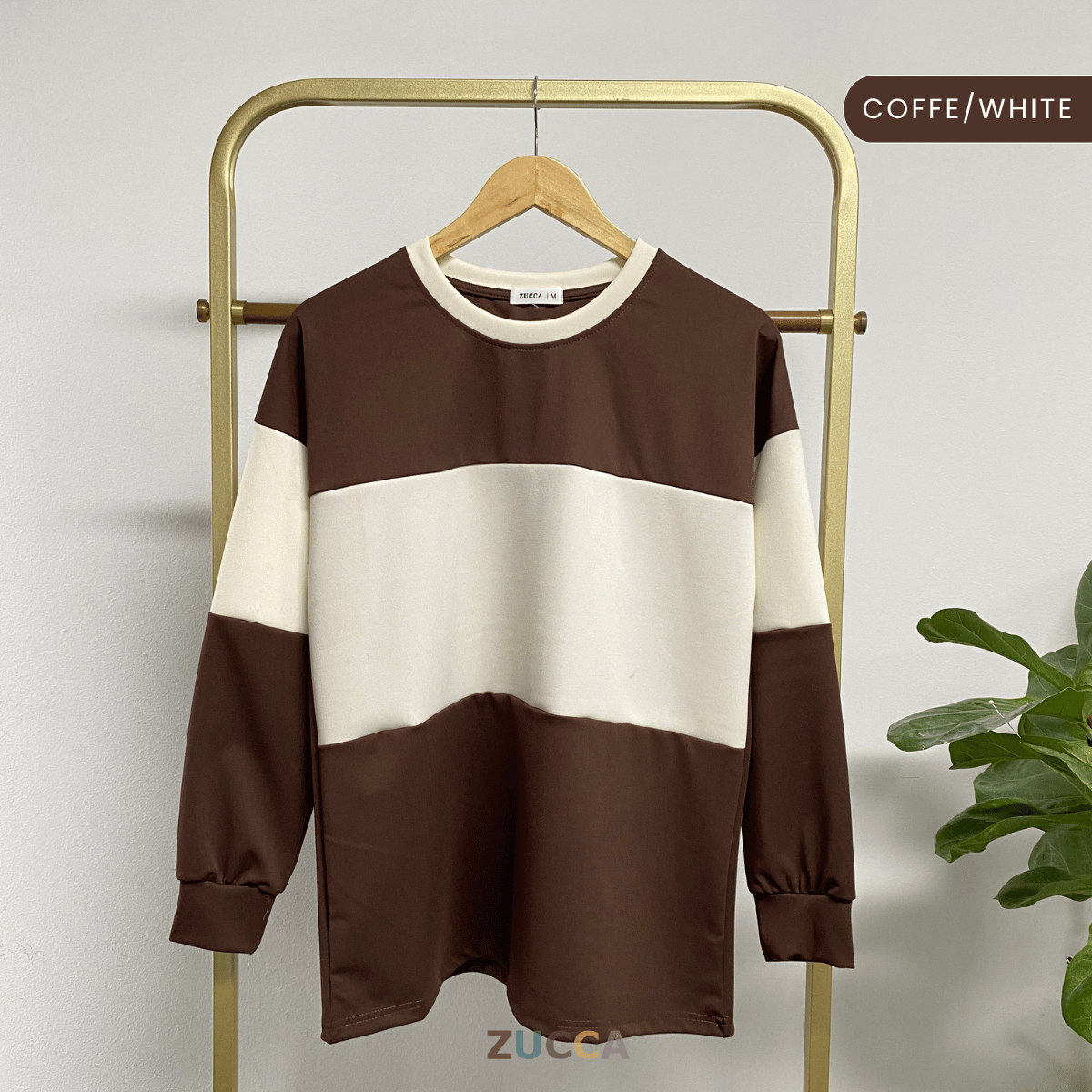 ZUCCA ELINA DUAL TONE SWEATSHIRT - MA087