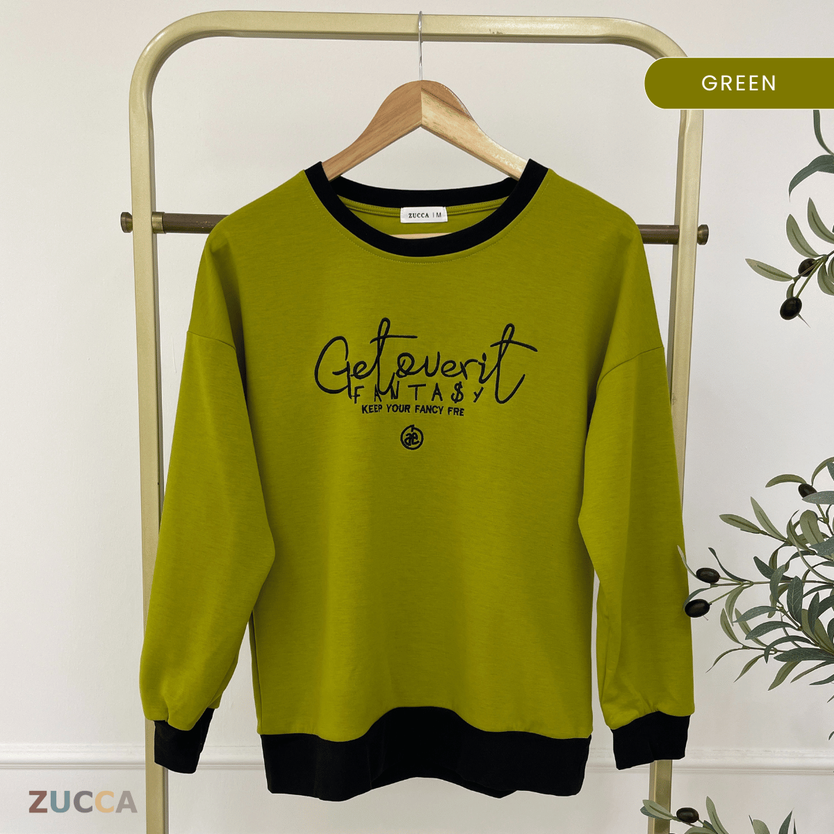 ZUCCA DELISHA LONG SLEEVE KASUAL T-SHIRT PEREMPUAN - MA088