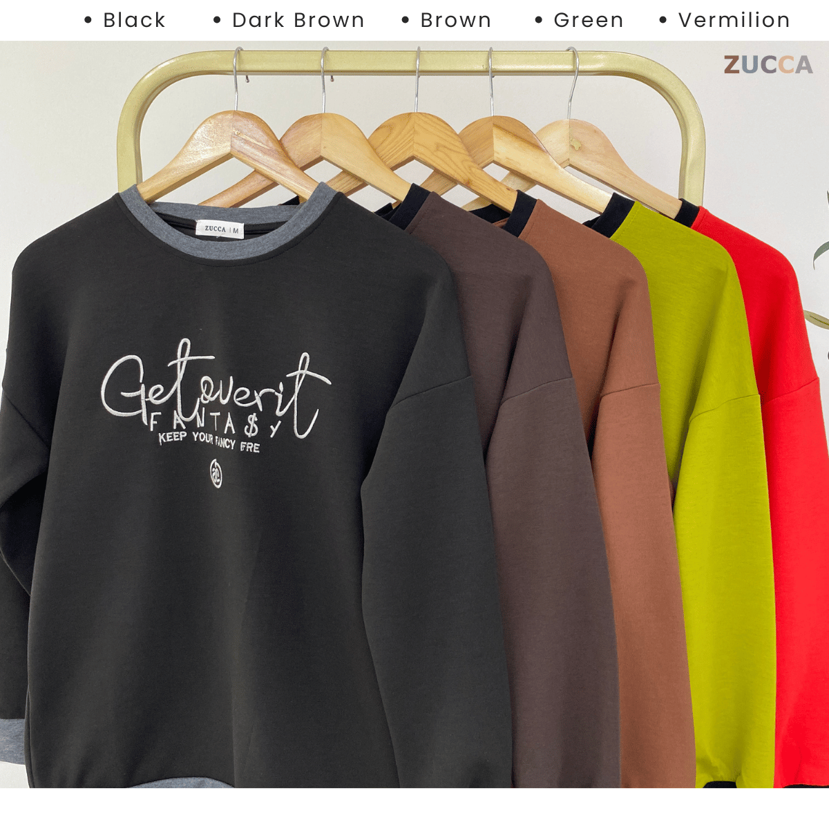 ZUCCA DELISHA LONG SLEEVE KASUAL T-SHIRT PEREMPUAN - MA088