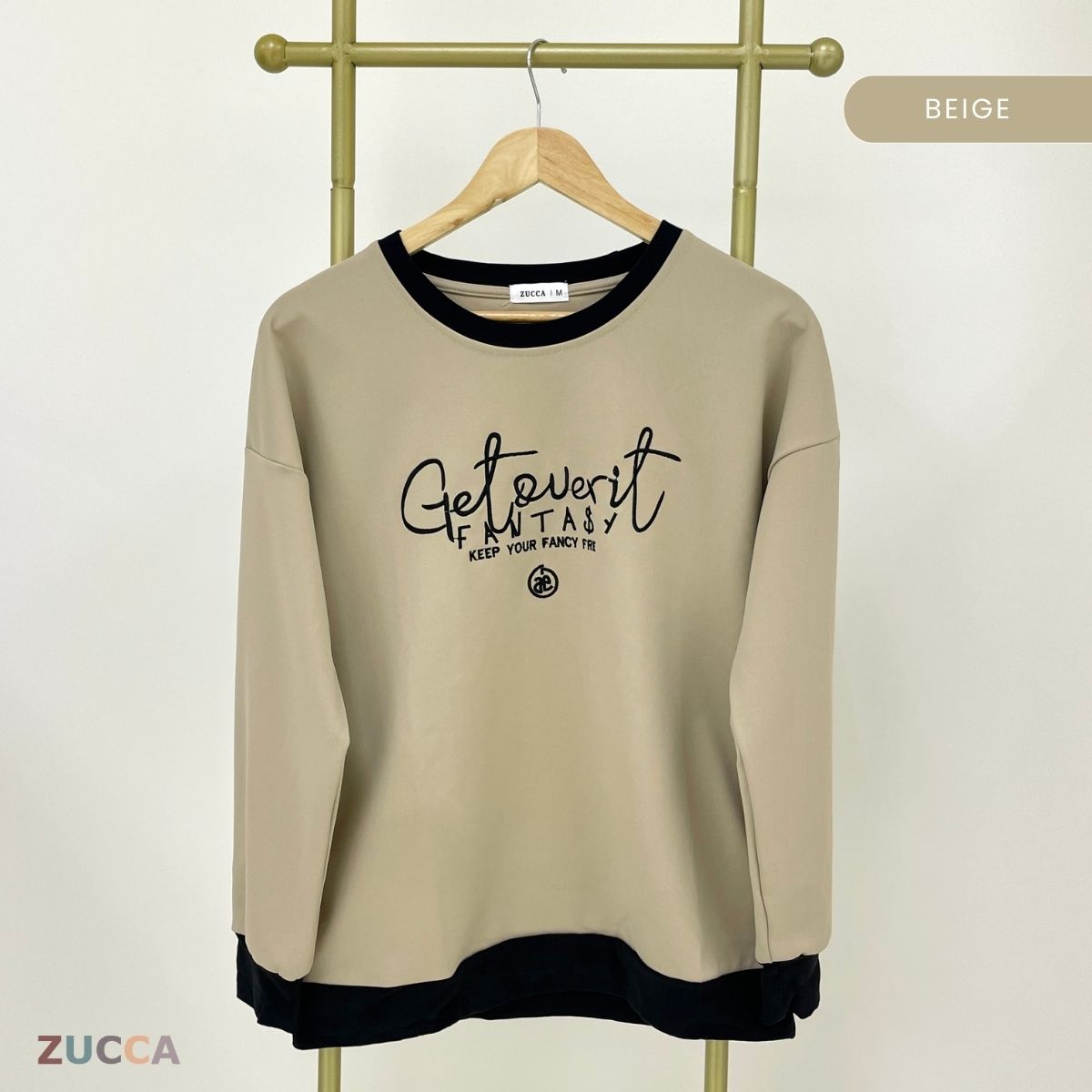 ZUCCA DELISHA LONG SLEEVE KASUAL T-SHIRT PEREMPUAN - MA088
