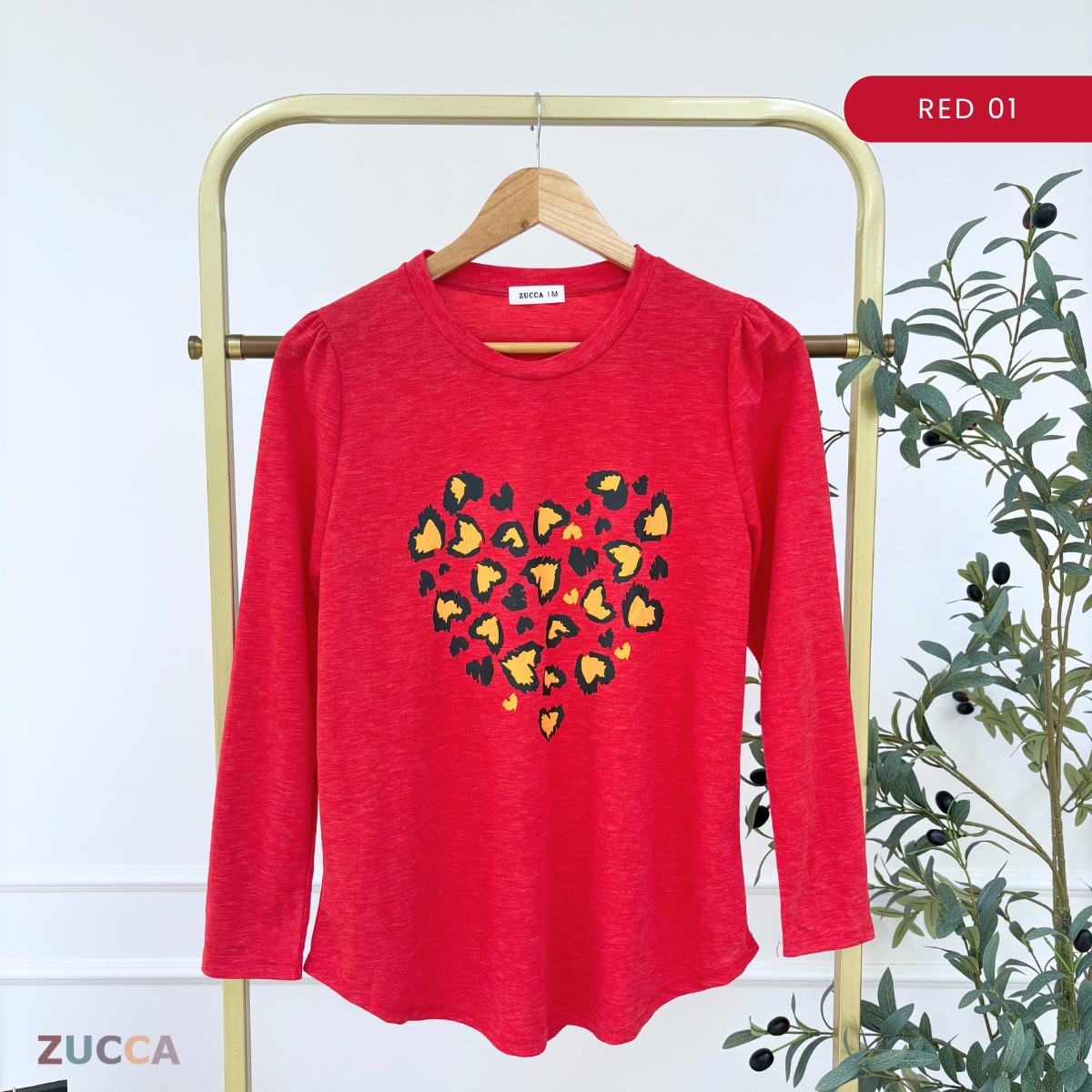 ZUCCA RAFAELA PRINTED KASUAL T-SHIRT PEREMPUAN - MA093