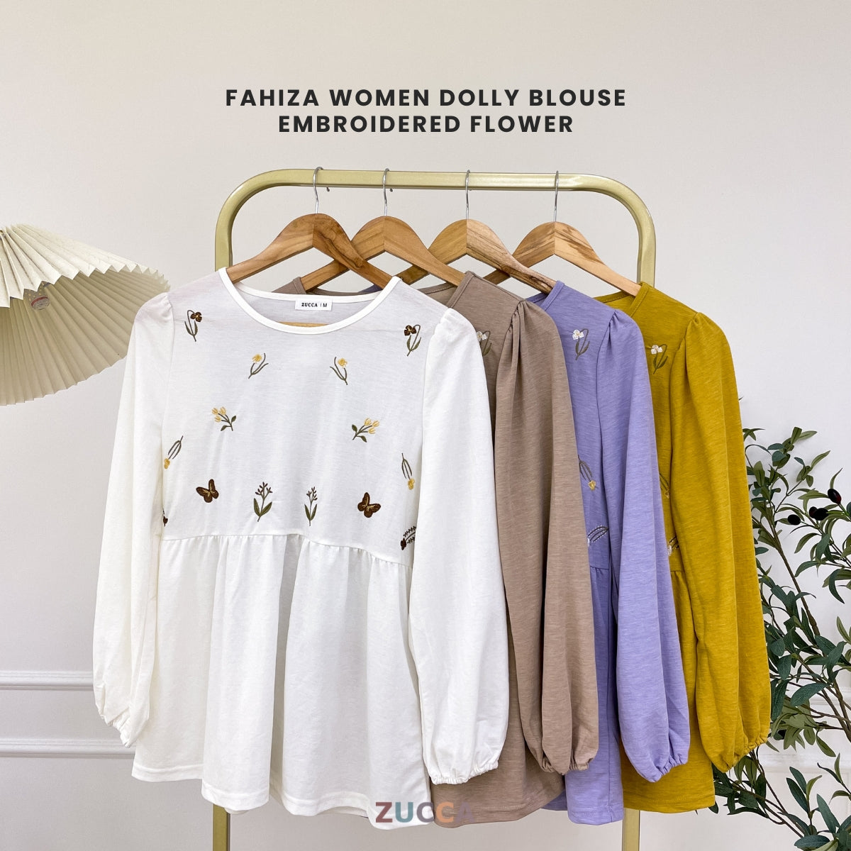 ZUCCA FAHIZA DOLLY BLOUSE PEREMPUAN EMBROIDERED FLOWER - MA101