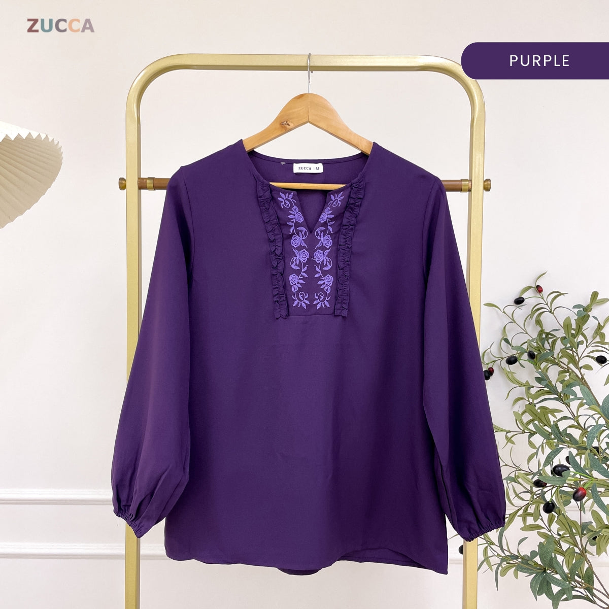 ZUCCA CHARLOTTE KASUAL MUSLIMAH BLOUSE MODEST WEAR - MA114