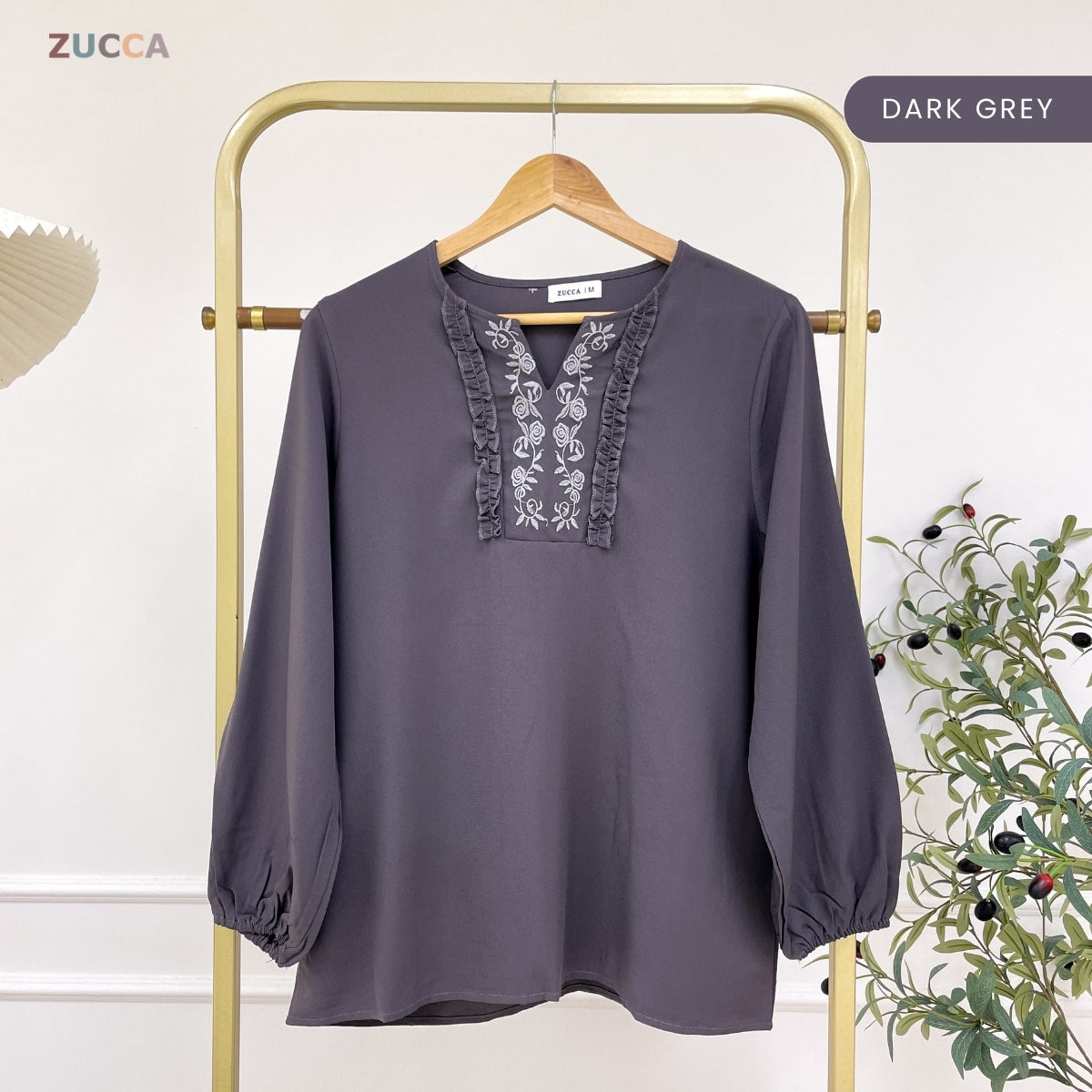 ZUCCA CHARLOTTE KASUAL MUSLIMAH BLOUSE MODEST WEAR - MA114