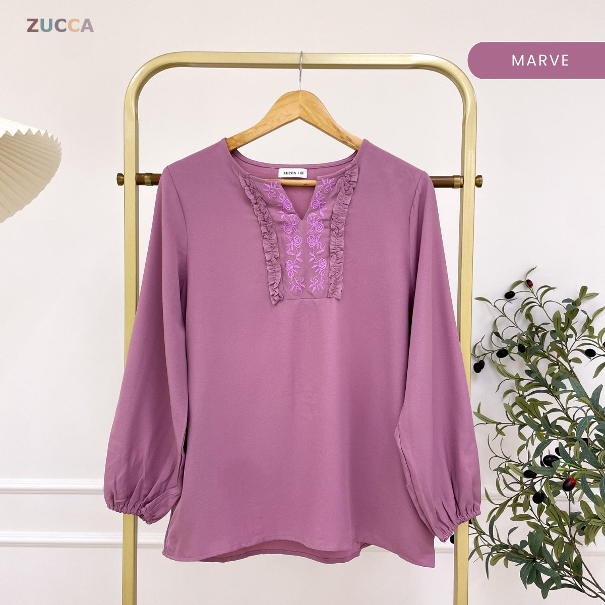ZUCCA CHARLOTTE KASUAL MUSLIMAH BLOUSE MODEST WEAR - MA114