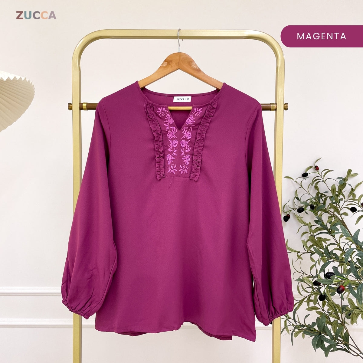 ZUCCA CHARLOTTE KASUAL MUSLIMAH BLOUSE MODEST WEAR - MA114