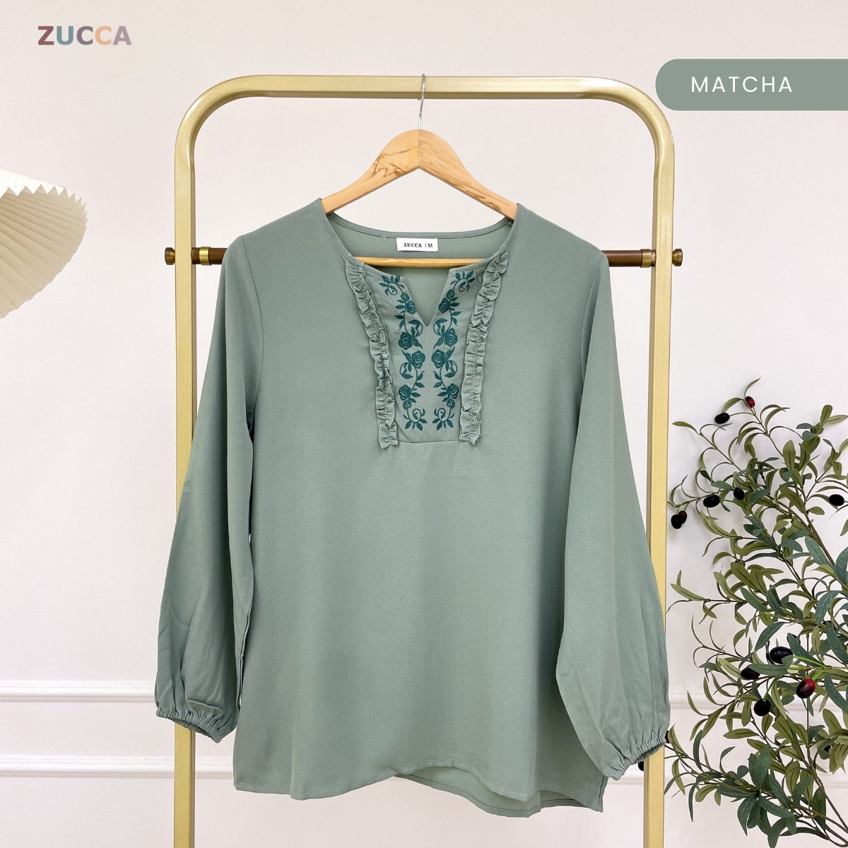 ZUCCA CHARLOTTE KASUAL MUSLIMAH BLOUSE MODEST WEAR - MA114